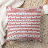 レッドホワイトグリッターブルースターズストライプズ クッション (ブランケット)