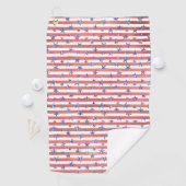 レッドホワイトグリッターブルースターズストライプズ ゴルフタオル (インサイチュ)