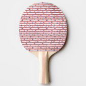 レッドホワイトグリッターブルースターズストライプズ 卓球ラケット (裏面)