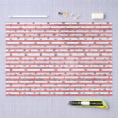 レッドホワイトグリッターブルースターズストライプ 薄葉紙 (クラフト)