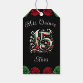 レッドホワイトグリーンミスカインスアノス15キンセアニラ ギフトタグ (裏面)