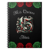 レッドホワイトグリーンミスカインスアノス15キンセアニラ ノートブック (正面)