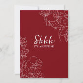 レッドホワイトサプライズ90誕生日 招待状 (裏面)