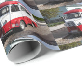 レッドホワイトシトロエンタイプHYバン ラッピングペーパー (ロールコーナー)