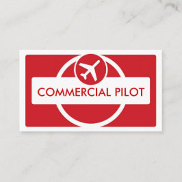 レッドホワイトシンプルパイロットカスタム名刺 名刺