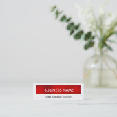 レッドホワイトスキニートレンディーモダン名刺 スキニー名刺 (スタンド正面)