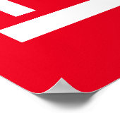 レッドホワイトステー前向きやる気を起こさせる感動的 ポスター (角)