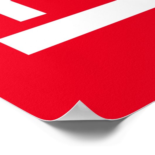 レッドホワイトステー前向きやる気を起こさせる感動的 ポスター (角)