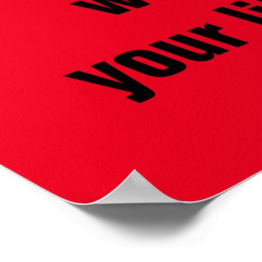 レッドホワイトステー前向きやる気を起こさせる感動的 ポスター (角)