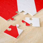 レッドホワイトストライプイライラ ジグソーパズル (側面)