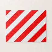レッドホワイトストライプイライラ ジグソーパズル (横)