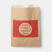 レッドホワイトストライプクリスマススワップカスタムベーキングバッグ フェイバーバッグ (正面)
