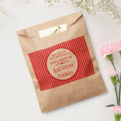 レッドホワイトストライプクリスマススワップカスタムベーキングバッグ フェイバーバッグ (封をした状態)