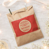 レッドホワイトストライプクリスマススワップカスタムベーキングバッグ フェイバーバッグ (クリップ留めされた状態)