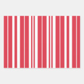 レッドホワイトストライプズコースタルシーサイド ラッピングペーパーシート (正面)