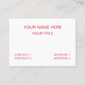 レッドホワイトストライプズコースタルシーサイド 名刺 (裏面)