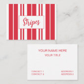 レッドホワイトストライプズコースタルシーサイド 名刺 (正面/裏面)