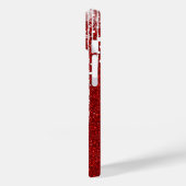 レッドホワイトスノーイドリップスノーフレーク名前をカスタムする Case-Mate iPhoneケース (裏面 / 左)