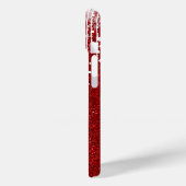 レッドホワイトスノーイドリップスノーフレーク名前をカスタムする Case-Mate iPhoneケース (裏面 / 左)