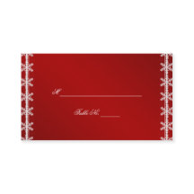 レッドホワイトスノーフレークウィンターウェディング座席表