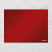 レッドホワイトスノーフレーク冬のウェディングテーブル番号 ポストカード (裏面)