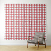 レッドホワイトタブレクロイタリアンスプリント タペストリー (インサイチュ(横))