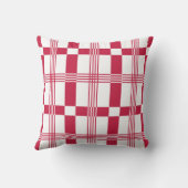 レッドホワイトタータンチェックチェックプレイド クッション (裏面)