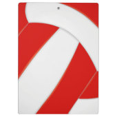 レッドホワイトチームカラーバレーボールコーチ クリップボード (裏面)