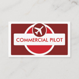 レッドホワイトテーマシンプルカスタムパイロット名刺 名刺