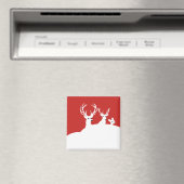 レッドホワイトトナディアファミリーディアスノー マグネット (インサイチュ (食洗機))