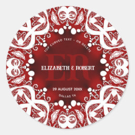 レッドホワイトトライバルレース特別イベント結婚ズ ラウンドシール