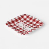 レッドホワイトバッファローチェックファミリー懇親会 ペーパープレート (傾斜あり)