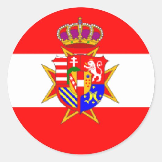 レッドホワイトバナートスカーナ公国 ラウンドシール (正面)