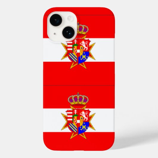 レッドホワイトバナートスカーナ公国 Case-Mate iPhoneケース (裏面)