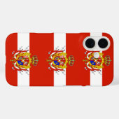 レッドホワイトバナートスカーナ公国 Case-Mate iPhoneケース (裏面 (横))