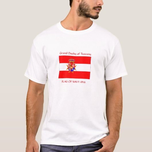 レッドホワイトバナートスカーナ公国 Tシャツ (正面)