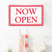 レッドホワイトビジネスがオープン 横断幕 (インサイチュ)