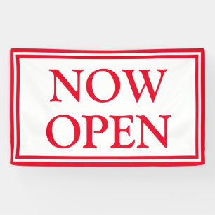 レッドホワイトビジネスがオープン 横断幕