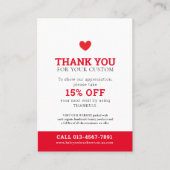 レッドホワイトビジネスのフォト美しいに感謝します 名刺 (正面)