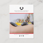 レッドホワイトビジネスのフォト美しいに感謝します 名刺 (裏面)