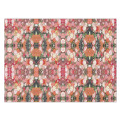 レッドホワイトピンク日本のフローラコットンダイニング テーブルクロス (正面(横))