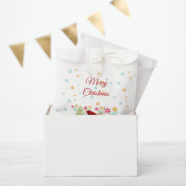 レッドホワイトフェスティバル冬かわいい鹿メリークリスマス フェイバーバッグ