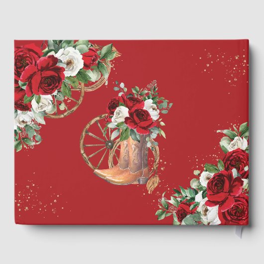 レッドホワイトフローラシャルロブーツキンセアニェラ写真 ゲストブック (裏面)