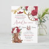 レッドホワイトフローラシャーロブーツウズウズウズキンセアニラ 招待状 (スタンド正面)