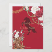 レッドホワイトフローラシャーロブーツウズウズウズキンセアニラ 招待状 (裏面)