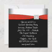 レッドホワイトブラックスウィート16バースデーパーティー 招待状 (裏面)