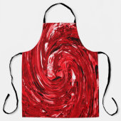 レッドホワイトブラックスワールデザイン エプロン (正面)