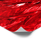 レッドホワイトブラックスワールデザイン ポスター (角)