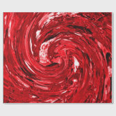 レッドホワイトブラックスワールデザイン ラッピングペーパー (フラット)