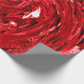 レッドホワイトブラックスワールデザイン ラッピングペーパー (角)